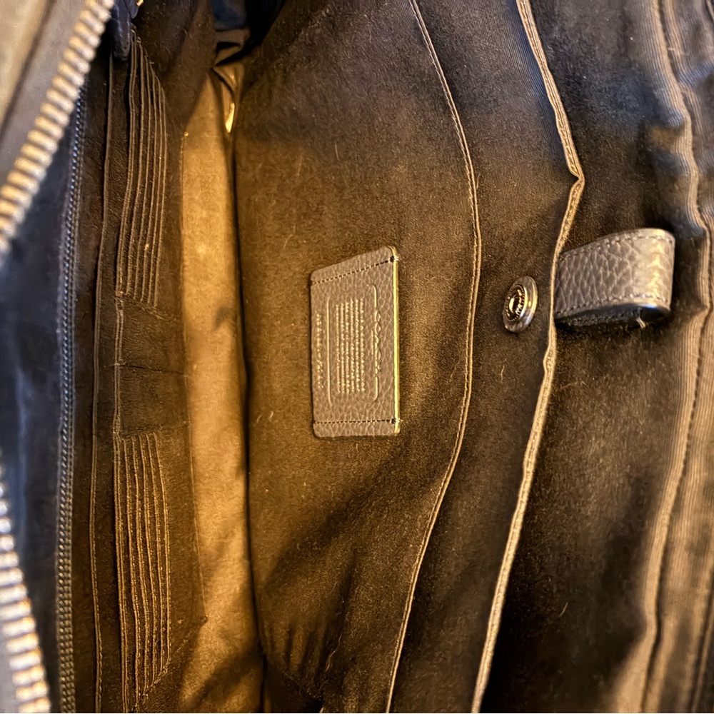 Coach Hamilton Briefcase navy/black pebble leather - Picture 7 of 9